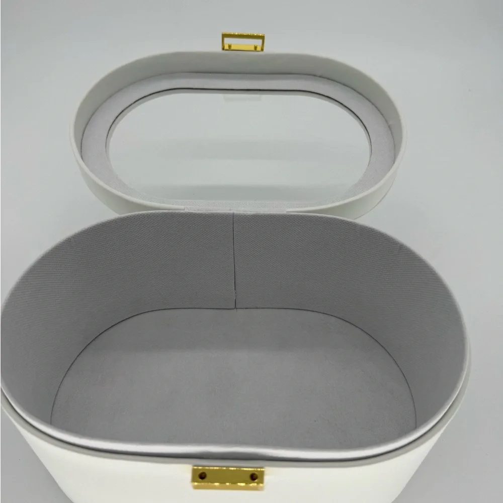Jewelry Box with Gold Hardware | Oval | Minimalist Storage
